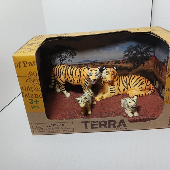 battat Other - Terra by Battat Tiger Family  Toy Tiger Safari Animals Miniature